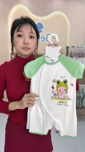 Body cộc cài lệch BENTY in hình BT043 dễ thương đồ ngủ cho bé trai bé gái nằm điều hòa