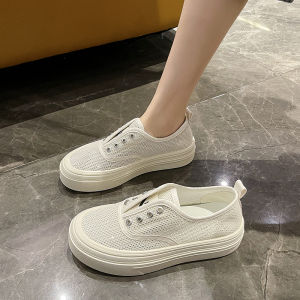CHAODONG | Thick Bottom Light Breathable Slip-On Canvas Shoes
