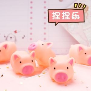 Glowing Piglet Sound Making Soft Rubber Toy Creative Pig Squeal Stress Relief Popular Inflatable Toys for Boys And Girls