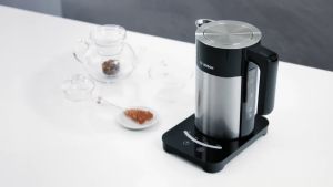 Ấm Siêu Tốc Bosch TWK7101GB Ấm Đun Nước Bình Đun Nước Siêu Tốc Bosch Electric Kettle Dung Tích 1.7L Công Suất 2200W Chất Liệu Thép Không Gỉ Bền Đẹp Đế Xoay 360 Độ Nhập Đức Bảo Hành 12 Tháng