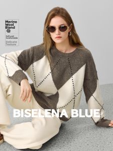 BEIQIANI | Diamond Pattern Winter Wool Sweater