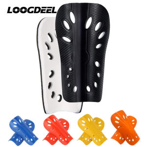 Loogdeel Football Shields Soccer Shin Guards Kits for Children Man 1 Pair Protective Gear Breathable Plastic Safety Shin Pads