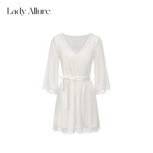 Modal Soft Lace Sleep Dress With Padding