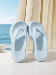 chikoku | Thick Sole Slip-Resistant Blue Flip Flops