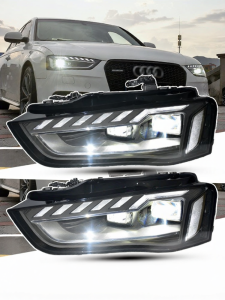 Cụm Đèn Pha Trước Nâng Cấp Xi Nhăn Laser Động cho Audi A4L B9 13-16