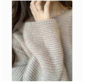 เสื้อสเวตเตอร์ขนกระรอกสไตล์วินเทจญี่ปุ่นฤดูใบไม้ร่วง/ฤดูหนาว ทรงหลวม ปกคอกลม แขนยาว เสื้อผ้าทำงานสไตล์เกาหลี