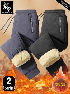 JIFANPAUL | Mens Autumn/Winter Thickened Anti-Wind Waterproof Wool Fleece Warm Sport Cotton Pants