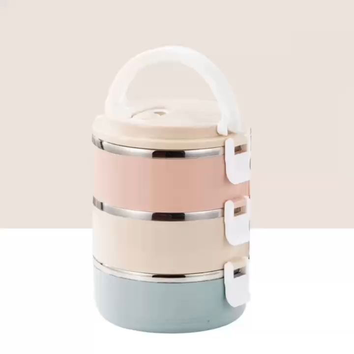 3 layer lunch box for kids Nordic lunch box set for adult bento box ...