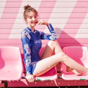 Sailbee chia Kem chống nắng sứa lặn dài tay quần dài lướt Bộ đồ ba mảnh áo tắm nhanh khô N048