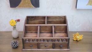 กล่องทิชชู่ กล่องไม้แกะสลัก กล่องเก็บของตั้งโต๊ะ กล่องกระดาษทิชชูอเนกประสงค์ กล่องทิชชู่พร้อมช่องเก็บของ เก็บรีโมท