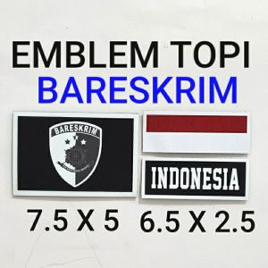 Topi BARESKRIM Warna dan Kamuflase Tactical PDL Free Bonus 3 Emblem Patch Prepet Perekat Velkro