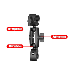 Applicable to Gopro action camera motorcycle mounting clamp for anti-shake outdoor dual-head riding mobile phone stand