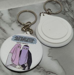 GANTUNGAN KUNCI ANIMASI ISLAMI LAPISAN GLITER