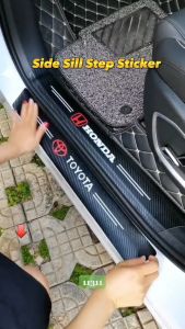 ADVANCED SUPER HERO MONSTER EYE RALLIART SUPREME Car Door Rear Trunk Side Sill Carbon Fiber Sticker Protector