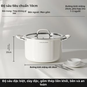 YIZHIFU | Nồi Súp Gốm và Thép Không Gỉ Cấp Thực Phẩm