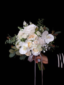 Champagne Rose Artificial Flowers Bridal Handheld Bouquet Photography Studio Props Wedding Celebration Portrait Photography