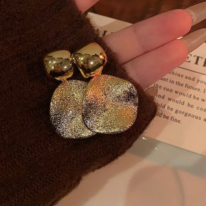 High Street Fan! Fashion Personalized Cold Style Minimalist Metal Earrings Retro Classy Big Brand Elegant Circular Earrings