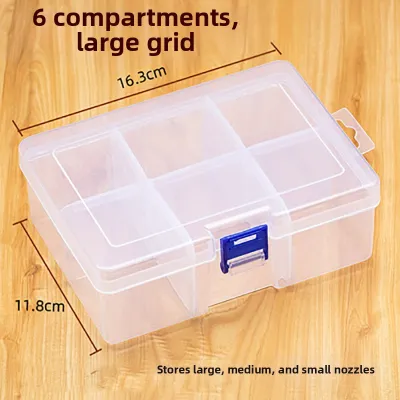Detachable 24 Grids Transparent Plastic Baking Tool Storage Box Floral Nozzles Organizer Kitchen Storage Solution Household