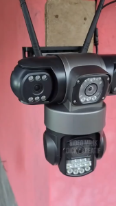 Kamera CCTV V380 Pro WIFI CCTV dengan SIM 4G 3 lensa 3 layar zoom 10X kejernihan 4K sambung 360° ke hp dengan mikrofon dan speaker Deteksi gerakan Ada gambar berwarna di malam hari cctv sambung hp jarak jauh