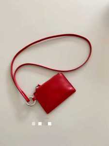 Red Versatile Womens Wallet Coin Purse Card Holder Korean Style Functional Bag Youth Summer PU Leather Soft Surface