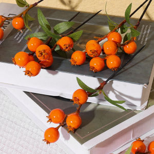 Yespery 5 cái mô phỏng cam lựu nhà đồ trang trí năm mới kỷ niệm sự giàu có cây CNY Chậu hoa trang trí chi nhánh