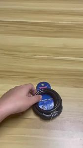 ล็อคจักรยาน สายล็อคอเนกประสงค์ สายล็อคจักรยาน สายล็อครหัส4ตัว กุญแจล็อคมอไซ