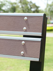 Backrest Outdoor Wooden Bench