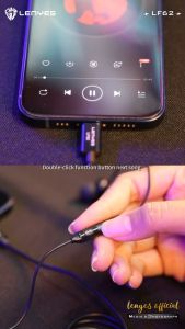 LOS - Headset Lenyes LF62 Earphone Lightning Mega Bass Hifi Stereo Handsfree with Microphone Original