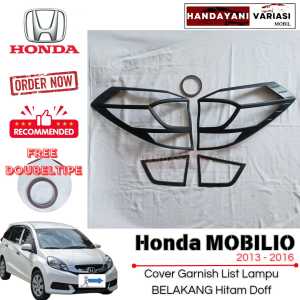 Garnish Cover List Lampu Belakang Honda Mobilio 2013 2016 Hitam Doff