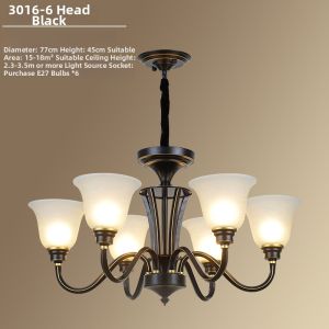 MINGRU | American Luxury Vintage Country European Minimalist Black Chandelier
