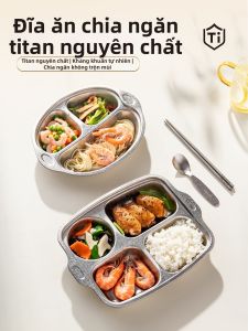 onlycook | Food-Grade Antibacterial Titanium Compartmentalized Childrens Dinner Plate