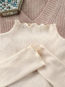 เสื้อเชิ้ตคอปกสูงครึ่งตัวผ้าลูกไม้สไตล์ใหม่ฤดูใบไม้ร่วง/ฤดูหนาวสำหรับผู้หญิง เสื้อชั้นในแฟชั่น ดีไซน์เก๋ไก๋ แขนยาว ปกติ