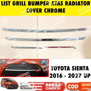 List Grill Bumper Depan Radiator Atas Sienta 2016 2018 2020 2024 2025 2026 2027 Cover Chrome