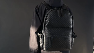 GLADIO-Tas Ransel Pria Motif Branded Casual Hitam Unik GLD061B5 Fashion Everardo Kulit