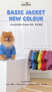 POMAPOO - Jacket Kucing dan Jaket Anjing Basic Jacket New Colour