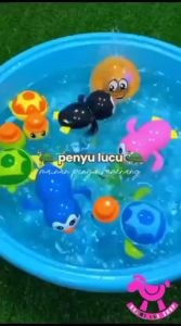 Mainan Kura Kura Berenang Untuk Bayi: Mainan Mandi Edukatif & Interaktif