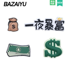 BA Little Fish Hole Shoes Accessories Classy Shoe Buckle Accessories Overnight Wealth Shoe Ornament Decoration Fit Cross/Crocs