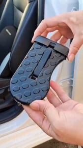 Car Door Step Pedal Stepping Ladder Foot Pegs for Car Folding Auto Doorstep Easy Access To Car Roof Rack with Safety Hammer