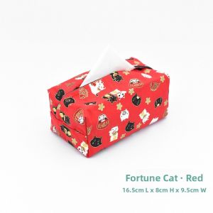 Japanese Style Sakura Pattern Tissue Box Cover Cloth Art Home Living Room Facial Tissue Storage Bag Simple Cute Cartoon Design