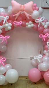 114pcs Bow Balloon Arch kit Backdrop Set Decoration for Party Birthday baby shower wedding Ceremony
