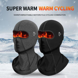Warm Fleece-Lined Face Mask Windproof Neck Warmer for Outdoor Cycling Motorcycle Helmet Balaclava Mountain Bike Skiing Face Prot