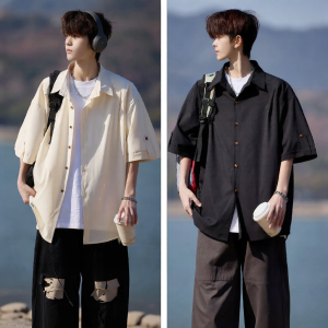 izzue | Ice Silk Breathable Loose Casual Short Sleeve Shirt