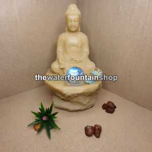 Indoor Desktop Buddha Fengshui Water Feature Fountain With LED Light For Tabletop