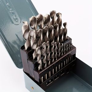 19-Piece(Boxed version) M35 HSS Drill Bit Set High Strength Bits for Metal Stainless Steel Wood & Plastic Quick Change
