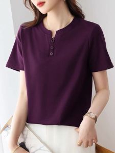 QIAOXIZI | Stylish and Versatile Loose Slimming T-Shirt Women