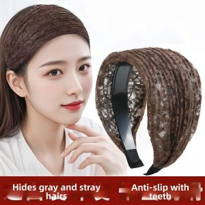 Anti-Slip Korean Style Breathable Versatile Cover Gray Hair Headband