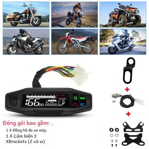 Đa Năng Xe Máy Kỹ Thuật Số Đồng Hồ Tốc Độ Bảng Điều Khiển Với Đèn LED Xi Nhan Km/H Đồng Hồ Đo Dầu Đồng Hồ Đo Tốc Độ Chống Nước Nhạc Cụ