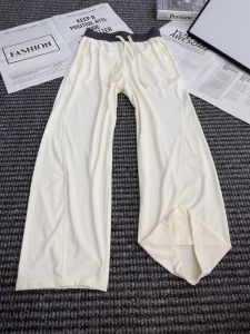 Quần Dài Nam Dáng Rộng Mùa Hè Mỏng Nhanh Khô Quần Dài Ống Đứng Quần Dài Thường Ngày Cleanfit Màu Trắng