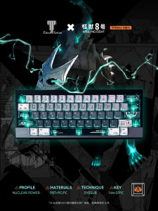 TITANNATION Titan Kingdoms Monster 8 Keycaps Nuclear Power through Magnetic Axis Keyboard Night Demon Bee EV63 MAI from ACE68