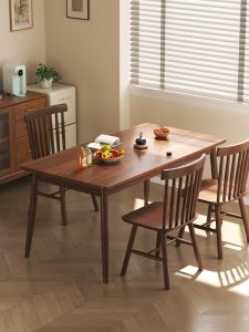 FWTDF | Solid Wood Long Rectangular Dining Table for Home and Restaurant Use